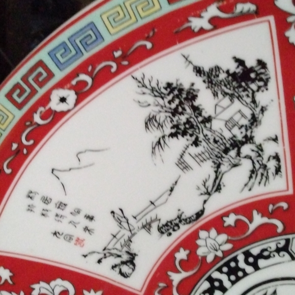 Large Vintage Chinese Dragon Culture Display Dish - Picture 4 of 8